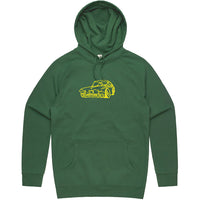 WHIP EMBROIDERED HOODIE - GREEN