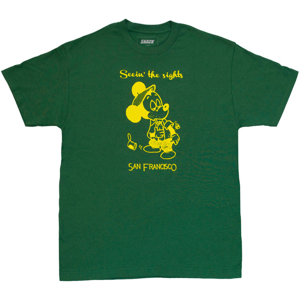 SEEIN THE SIGHTS TEE FOREST GREEN