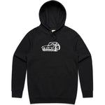 WHIP EMBROIDERED HOODIE - BLACK