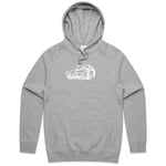 WHIP EMBROIDERED HOODIE - HEATHER GREY